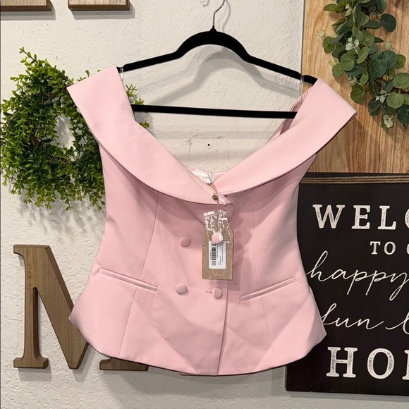 Meshki Strapless Suiting Top size large - Picture 4 of 4